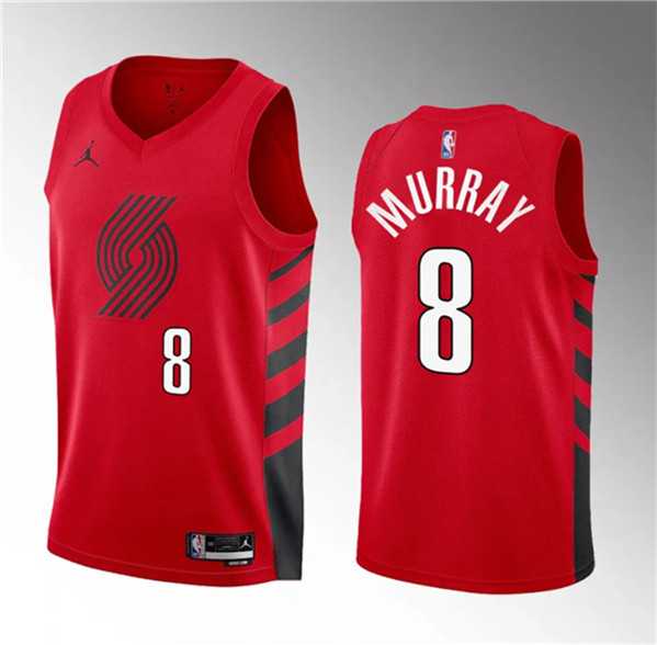 Men%27s Portland Trail Blazers #8 Kris Murray 2023 Draft Red Statement Edition Stitched Basketball Jersey Dzhi->portland trailblazers->NBA Jersey